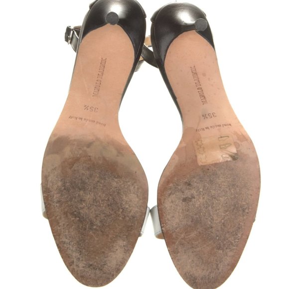 Manolo Blahnik Sandals Black and White Size 35.5 / US 5.5 Fits like US 6 - Picture 5 of 5